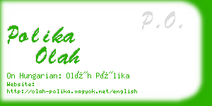 polika olah business card